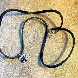 NWOT faith pendant on Leather necklace religious Christian